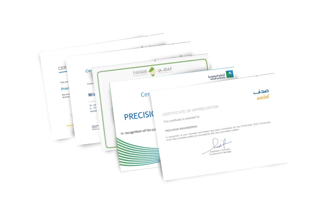 Precision Engineering Company Appreciation Letters